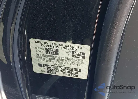 2011 Jaguar Xf Premium from USA, damaged, VIN SAJWA0GB2BLR81613